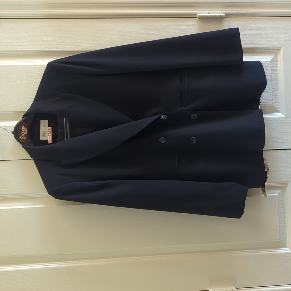 Vintage 90s Double-Breasted Black Blazer Hillary Charles